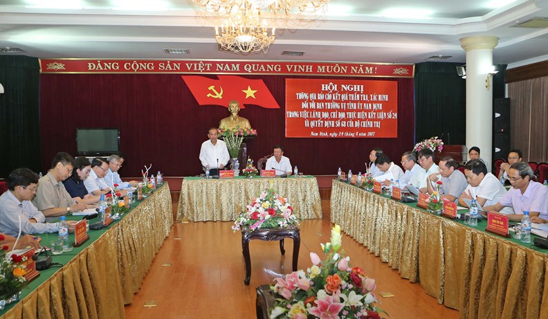 Công bố kết quả thẩm tra đối với Ban Thường vụ Tỉnh ủy Nam Định - ảnh 2